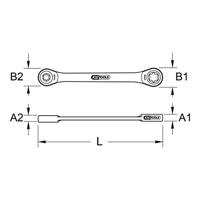 KS Tools 5034351 503.4351 Dubbele ringsleutel Sleutelbreedte (metrisch) 6 - 8 mm - thumbnail