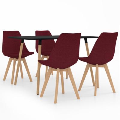 vidaXL 5-delige Eethoek wijnrood vidaXL 5-delige Eethoek wijnrood