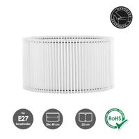 Papieren Gevouwen Lampenkap - Cilindrisch - White - ø40 x 22 cm - E27 fitting - Voor Staande Lamp - Ontworpen voor woonkamer en eetkamer - thumbnail