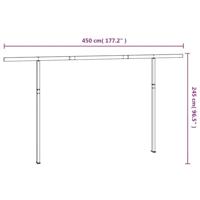 Luifelpaalset 450x245 cm ijzer wit - thumbnail