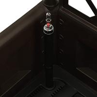 Plantenbak hoog met latwerk en zelfbewateringssysteem mokka - thumbnail