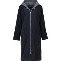 Cawö Cawö Badjas met capuchon en rits 5108 Uni schwarz 44/46 - thumbnail