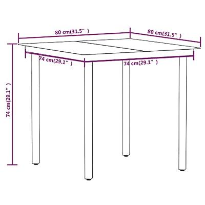 3-delige Tuinset zwart