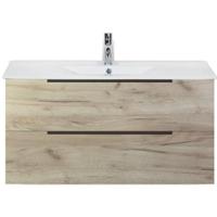 Seville Badmeubelset 100 cm - Craft Oak Edge Greep - Wastafel Enjoy - thumbnail