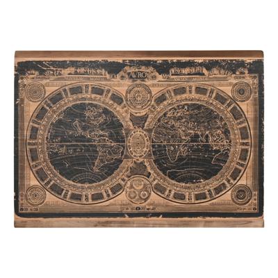 Wanddecoratie Home ESPRIT Zwart Natuurlijk Wereldkaart 149 x 2 x 105 cm