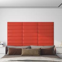 VidaXL Wandpanelen 12 st 1,08 m² 60x15 cm kunstleer rood - thumbnail