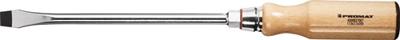 Promat/Tecwerk Schroevendraaier | snedebreedte 12 mm | klinglengte 200 mm houten greep | ronde kling met zeskantaanzet - 4000827007