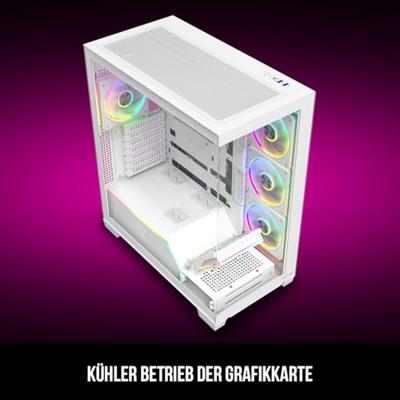 MODECOM computerkast VOLCANO STELLAR PLUS ARGB MIDI 5F Wit