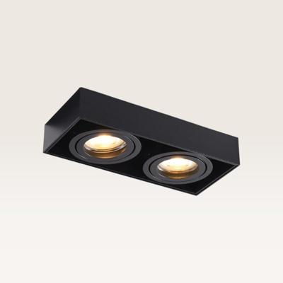 Downlight box Kelveri nero - GU10-fittingen - IP20 voor binnen - Zwart - Met doorlusbedrading Downlight box Kelveri nero - GU10-fittingen - IP20 voor binnen - Zwart - Met doorlusbedrading