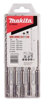 Makita NEMESIS II B-58992 Spiraalboorset 5-delig 5 mm, 6 mm, 8 mm, 10 mm SDS-Plus 1 set(s)