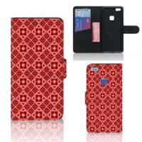 Huawei P10 Lite | Telefoon Hoesje | Batik Rood - thumbnail