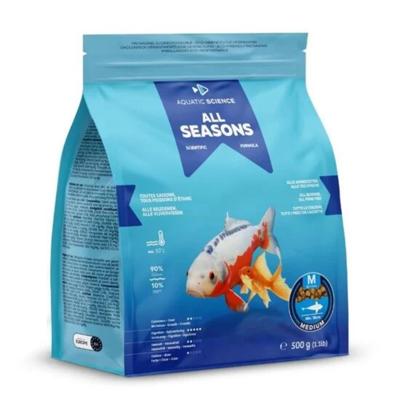 Aquatic Science All Seasons Medium 0,5kg - Compleet Vijvervisvoer voor Groei & Weerstand Aquatic Science All Seasons Medium 0,5kg - Compleet Vijvervisvoer voor Groei & Weerstand