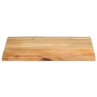 Tafelblad met natuurlijke rand 80x60x2,5 cm massief mangohout - thumbnail