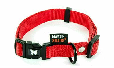 MARTIN HALSBAND VERSTELBAAR NYLON ROOD 20-30X1 CM MARTIN HALSBAND VERSTELBAAR NYLON ROOD 20-30X1 CM