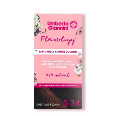 Umberto Giannini Flowerology Colour Naturally Kinder Colour 5.34 Chestnut Brown