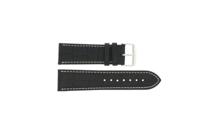 Horlogeband Universeel 808.01.22 Leder Zwart 22mm - thumbnail