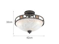 Trio Plafondlamp AntiekSeries 6081 42cm bronsbruin - 608100324 - thumbnail