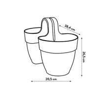 Elho vibia campana flower twin 21 honinggeel - thumbnail