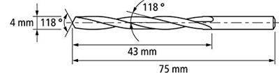 PFERD TOOLS 25203521 SPB DIN 338 HSSG N 4,0 STEEL Staal Spiraalboor 4 mm Gezamenlijke lengte 75 mm 10 stuk(s)