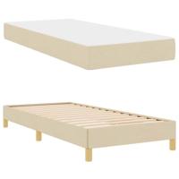 Boxspring bed Crème en bruin 100 x 200 cm - thumbnail