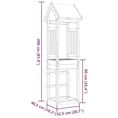 Speeltoren Bruin 52,5 x 46,5 x 208 cm Massief grenenhout