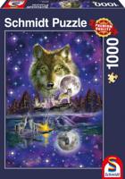 Wolf in het Maanlicht Puzzel 1000 Stukjes - thumbnail