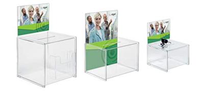 Sigel Actiebox met gleuf en slot VA151 Transparant (b x h x d) 15 x 15 x 21.2 cm 1 stuk(s) Sigel Actiebox met gleuf en slot VA151 Transparant (b x h x d) 15 x 15 x 21.2 cm 1 stuk(s)