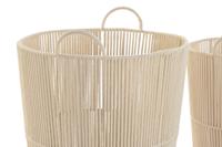 Basket spelset DKD Home Decor Beige Metaal 42 x 42 x 51 cm 3 Onderdelen - thumbnail