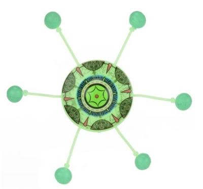 Toi-Toys glow in the dark tuimelende ufo