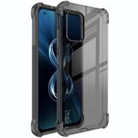 Voor ASUS ZENFONE 8 IMAK ALL-INCLUSIEF SCHOPPROFE AIRBAG TPU-hoesje met schermbeschermer (transparant zwart) - thumbnail
