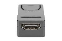 Digitus DB-340602-000-S DisplayPort / HDMI Adapter [1x DisplayPort stekker - 1x HDMI-bus] Zwart Afgeschermd (dubbel), Afsluitbaar - thumbnail
