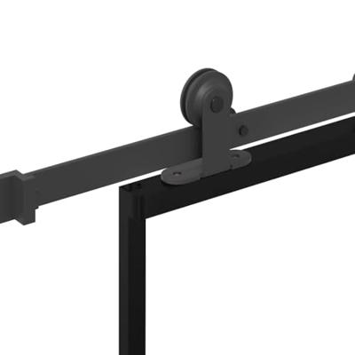 Schuifdeur met beslagset 102x205 cm aluminium en ESG-glas