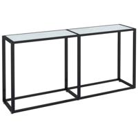 Wandtafel 160x35x75,5 cm gehard glas witmarmerkleurig - thumbnail