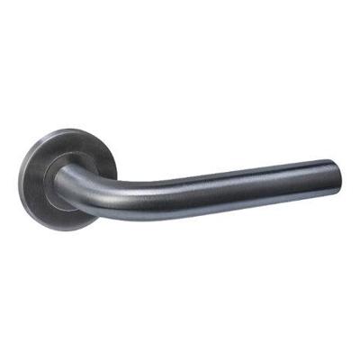 Intersteel deurkruk Q 02 op rozet verdekt ø52x6mm - PVD antraciet