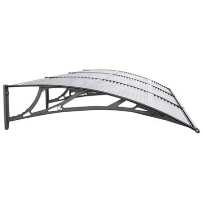 VidaXL Deurluifel 300x100 cm polycarbonaat zwart