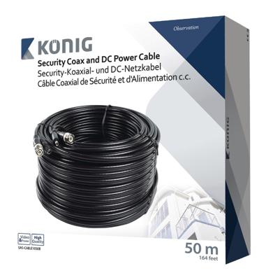 Aansluitkabel voor beveiligingscamera's 50m
