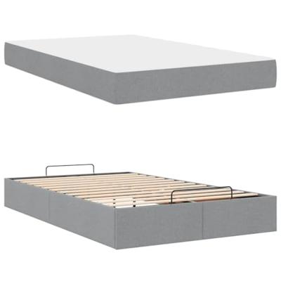 Bedframe Lichtgrijs 120 x 200 cm Stof