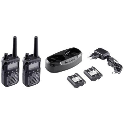 Midland Midland XT70 Pro PMR+LPD Blisterpack Schwarz C1465 LPD/PMR-portofoon Set van 2 stuks Midland Midland XT70 Pro PMR+LPD Blisterpack Schwarz C1465 LPD/PMR-portofoon Set van 2 stuks