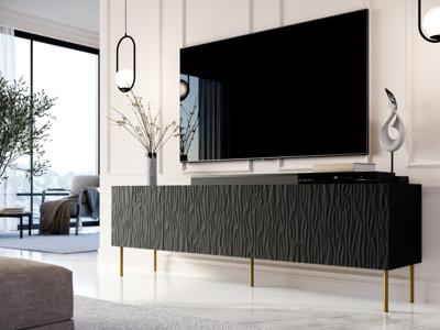 Tv-meubel JUNATO 4 deuren zwart Tv-meubel JUNATO 4 deuren zwart