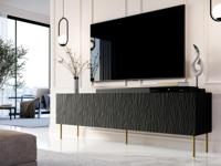 Tv-meubel JUNATO 4 deuren zwart - thumbnail