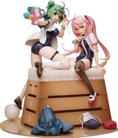 Native - Poyoyon Rock Orig Char - Pink & Midori Sukumizu 1/5.5 PVC Figure (A) - thumbnail