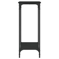 Wandtafel 75x30,5x75 cm bewerkt hout zwart - thumbnail