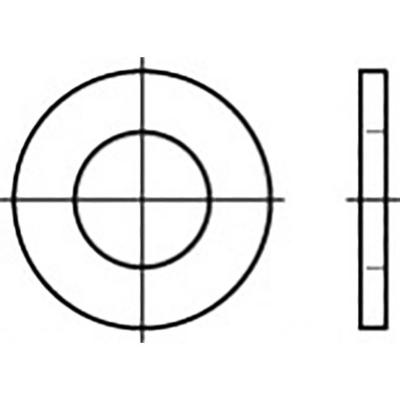 TOOLCRAFT Onderlegring Staal 10 stuk(s) TO-5433675