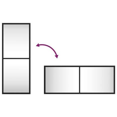 VidaXL Wandspiegel rechthoekig 20x50 cm ijzer zwart VidaXL Wandspiegel rechthoekig 20x50 cm ijzer zwart