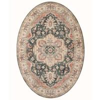 Heritaged Buitenkleed ovaal Vintage - Valenca Fino groen|rood - 80x150 - thumbnail