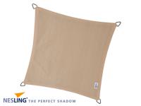 Nesling Coolfit schaduwdoek vierkant gebroken wit 5 x 5 x 5 meter - thumbnail