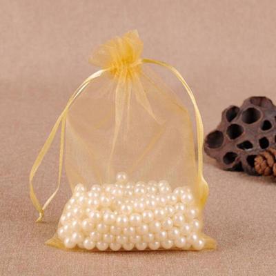 100 PCS geschenk zakken sieraden organza zakje bruiloft verjaardag partij drawable zakjes Gift Bag grootte: 13X18cm (goud)