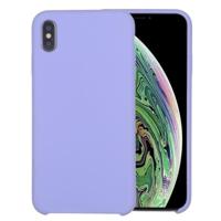Pure Color Liquid Silicone + PC Dropproof Protective Back Cover Case for iPhone X / XS (Lavender Purple) - thumbnail