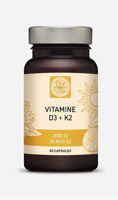 Kala Health Vitamine D3 & K2 Capsules Kala Health Vitamine D3 & K2 Capsules