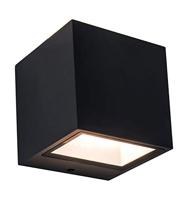 Lutec Strakke vierkante wandlampGemini zwart - 5189125012 - thumbnail